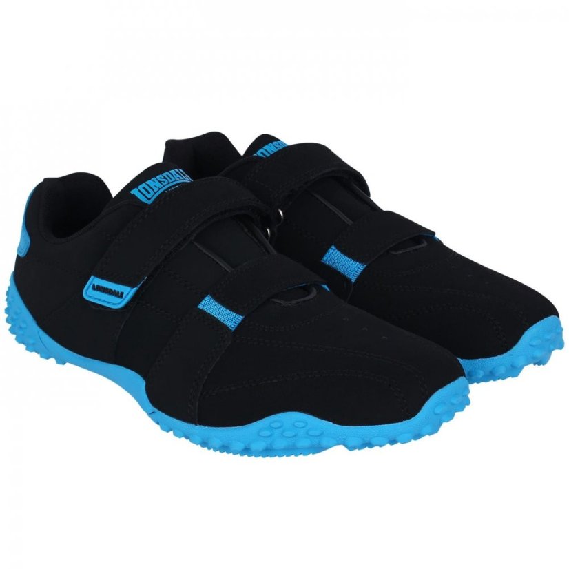 Lonsdale Fulham Trainers Junior Boy Black/Blue - Velikost: 5 (38)