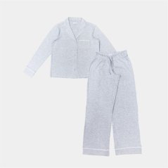 Linea Women's Star Cotton Long Sleeve Pyjama Sets Grey
