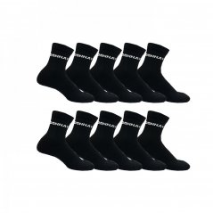 Donnay 10 Pack Quarter Socks Ladies Black