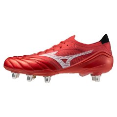 Mizuno Morelia Neo IV Elite Adults Soft Ground Rugby Boots Red/White/Black