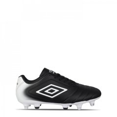 Umbro Calcio Soft Ground Football Boots Junior Black/White