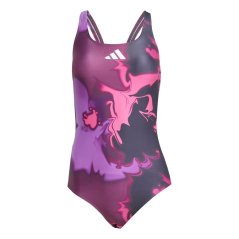 adidas Tie-Dyed Graphic V-Back Swimsuit Womens Aurora Ivy