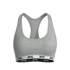 Lonsdale Sports Bra Ladies Grey Marl