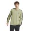 adidas Mens Crew 3-Stripes Pullover Sweatshirt Tent Green