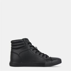 SoulCal Asti Hi Trainers Mens Black/Black