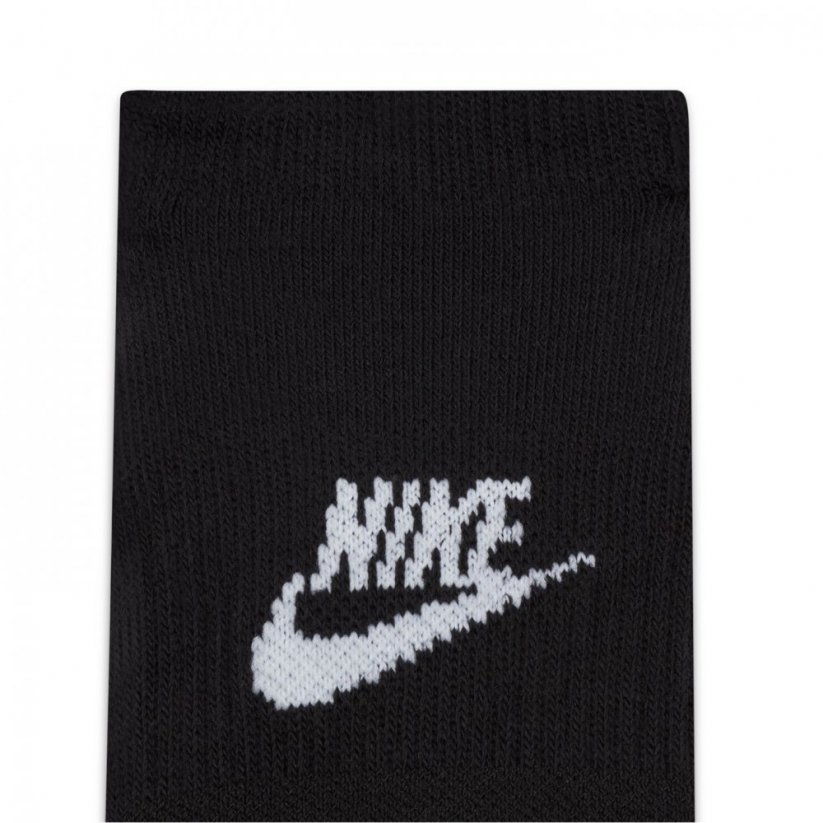 Nike Plus Cushioned Nike Footie 3pk Socks Black/White