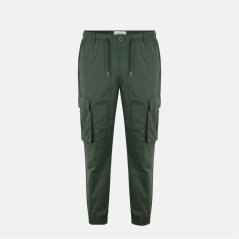 Firetrap Men's Cotton Elasticated Cuffs Cargo Trousers Khaki