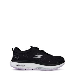 Skechers Engineered Mesh Lace-Up W Contrast Slip On Trainers Womens Black