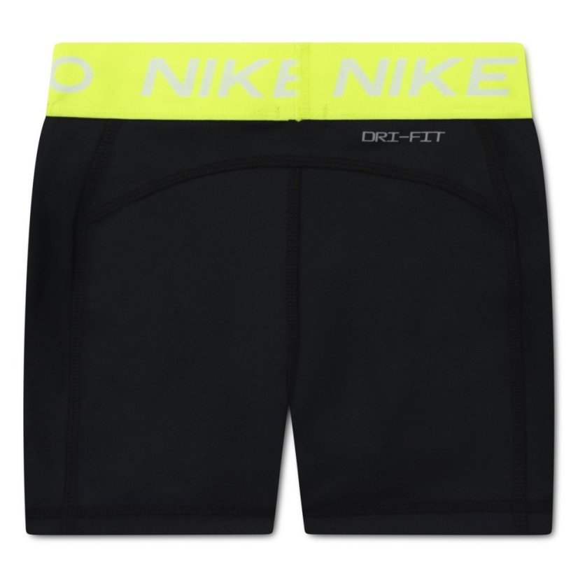 Nike Girls' Pro Performance Shorts Black/Volt