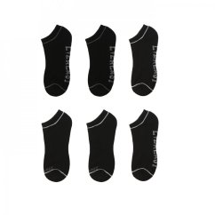 Everlast 6 Pack Trainers Socks Mens Black Hung