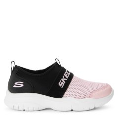 Skechers Unisex Kids' Flexblast Slip On Trainers Black/Pink