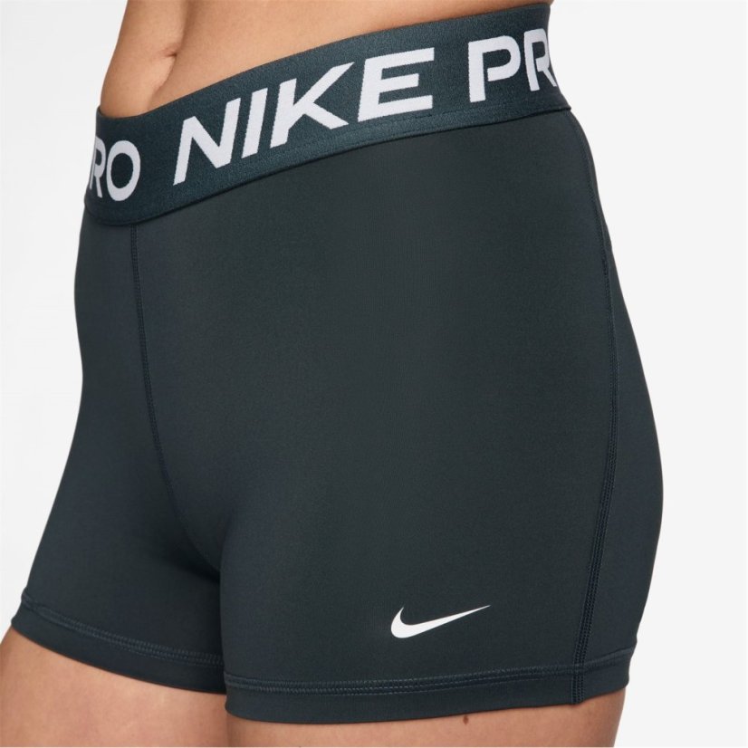 Nike Pro Three Inch Shorts Womens Seaweed/White