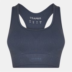 USA Pro UP Seamless Crop Sports Bra Shark Grey