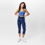 USA Pro USA Pro High Rise Capri Cropped Leggings Ladies Navy Acid Dye