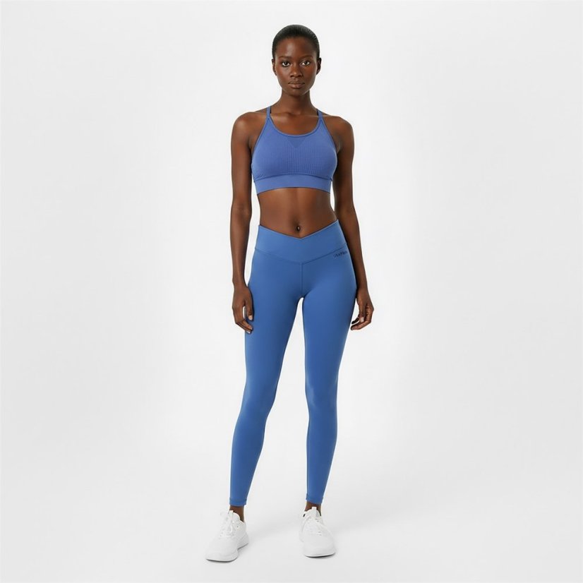 USA Pro Crossover Waistband Legging Womens Bijou Blue