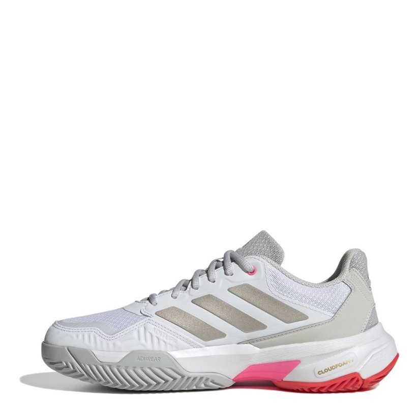 adidas Courtjam Control 3 Tennis Shoes Womens White/Pink