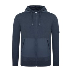 Firetrap Hybrid Full-Zip Hoodie Charcoal Marl
