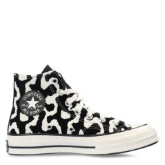 Converse Unisex Chuck 70 Leopard Remix Canvas High-Top Trainers 001-Black/Egr