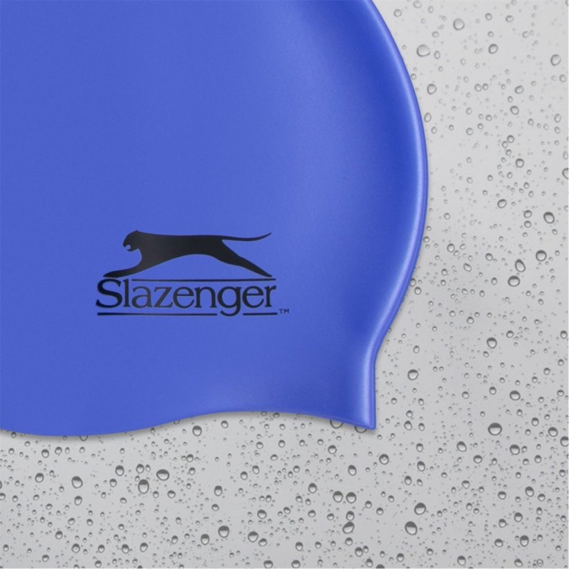 Slazenger Junior Silicone Swim Cap Royal