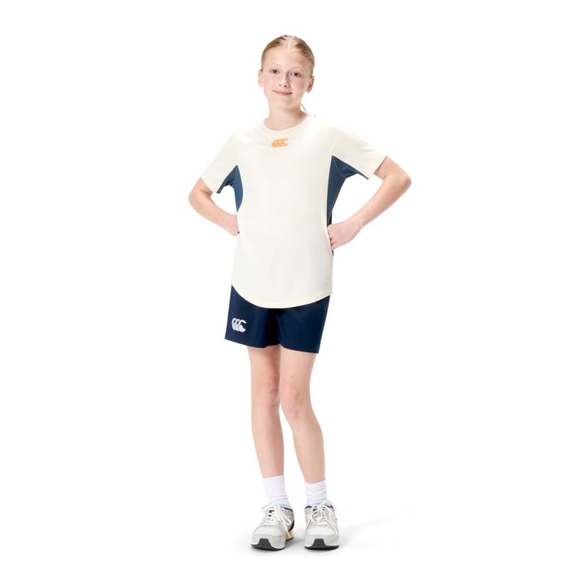 Canterbury Unisex Kids' Vapodri Super Light Training T-Shirt Grey/ Navy