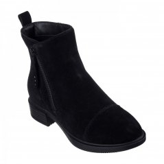 Skechers Angled Side Zip Boot W Memory Foam Heeled Boots Girls Black