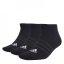 adidas Thin And Light Sportswear Low-Cut Socks 3 Pairs Black/White