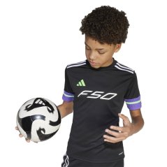 adidas F50 Short Sleeve Training Shirt Juniors Black/Purple