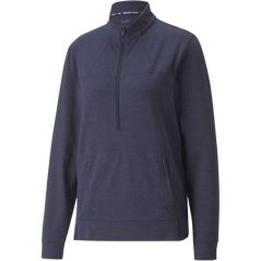 Puma W Cloudspun Rockaway quarter Zip Jumper Womens Navy Blazer