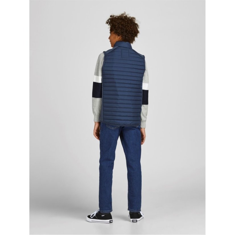 Jack and Jones Kids' Classic Sleeveless Zip Gilet Navy Blazer
