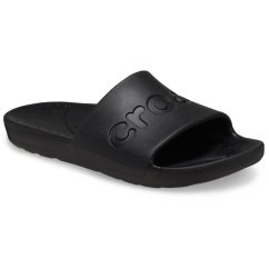 Crocs Unisex Adults Logo Sliders Black