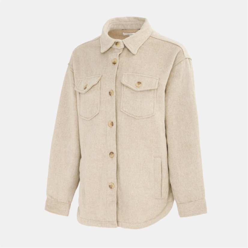 Miso Wool Shirt Ladies Beige