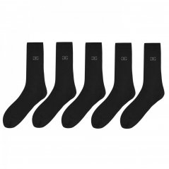Giorgio 5 Pack Classic Sock Mens Black