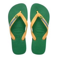 Havaianas Brasil Logo Flip Flops Green/Yellow