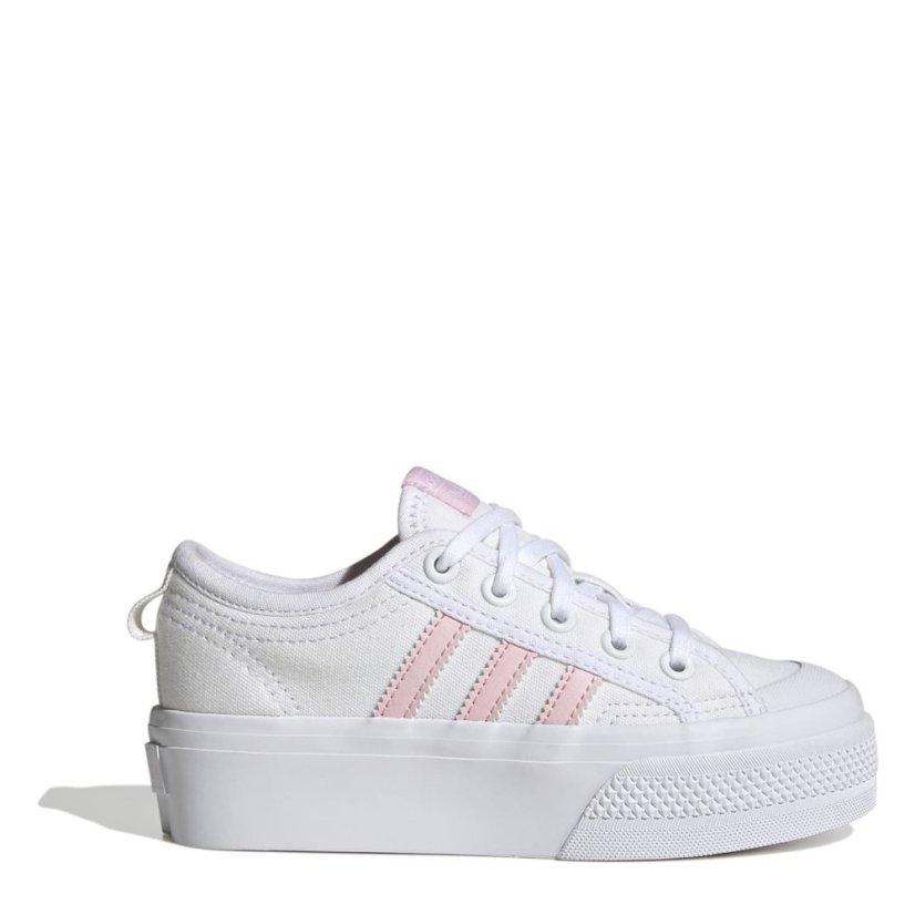 adidas Nizza Platform Shoes Childrens White