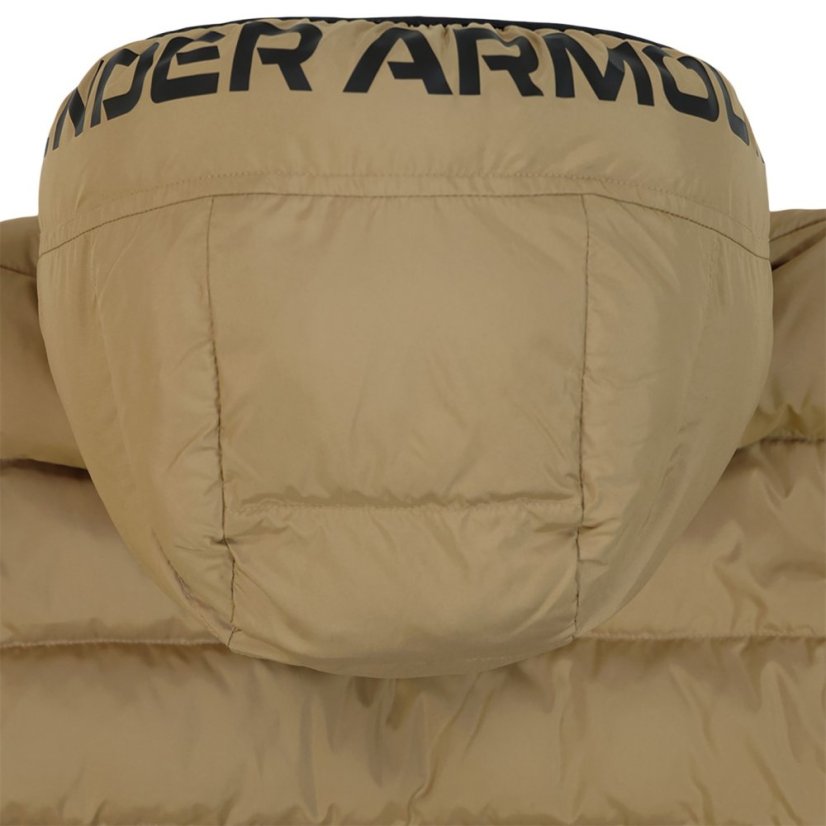 Under Armour Kids' Pronto Hooded Long Sleeve Puffer Jacket Camel Black