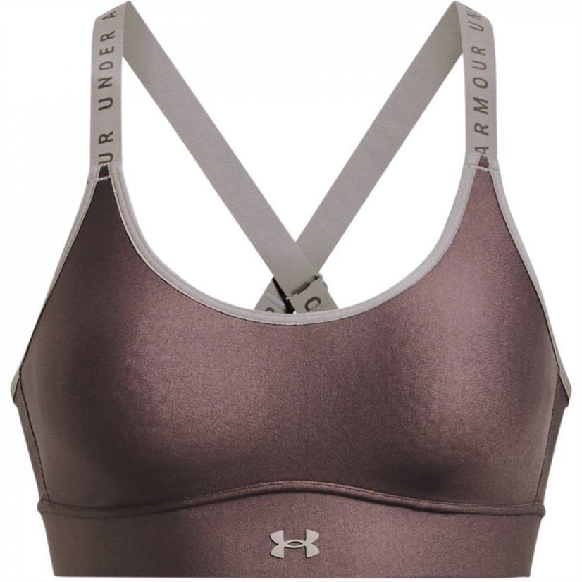 Under Armour Armour Infinity Mid Sports Bra Ladies Taupe/Pewter