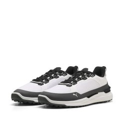 Puma Men's IGNITE Elevate X Spikeless Golf Shoes White-Slate Sky