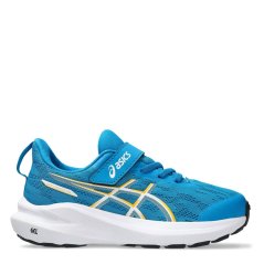 Asics Gt-1000 14 Ps Road Running Shoes Unisex Kids Aegean Blu/Yama