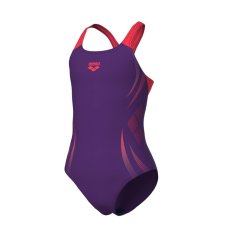 Arena Girls Poseidonia Swim Pro Back Swimsuit Plum/Coral