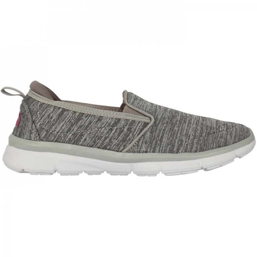 Slazenger Zeal Slip On Ladies Shoes GreyMarl/White