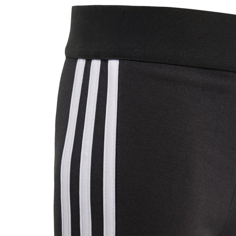 adidas Girls 3 Stripes Leggings Black/White