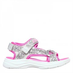 Skechers Glimmer Kicks - Glittery Glam Silver/Pink
