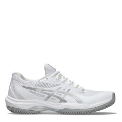 Asics Women's Game Clay Tennis Shoes Wht/Pure Silv