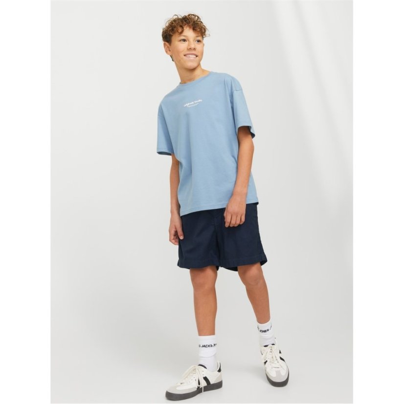 Jack and Jones Kids' Linen Woven Tracksuit Shorts Dark Navy