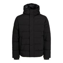 Jack and Jones Men's Clean Quilted Insulated Puffer Jacket Black