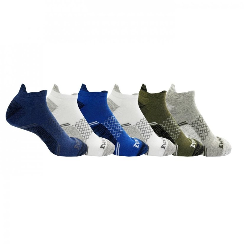 Everlast 6 Pack Trainers Socks Mens Blue Hung