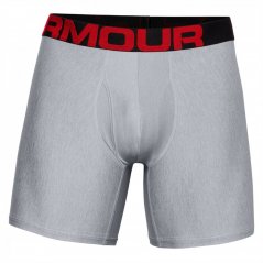 Under Armour 2 Pack 6inch Tech Boxers Mens Heather/Grey