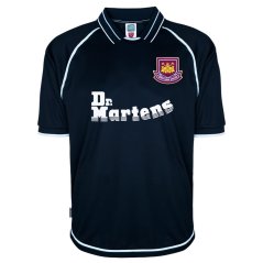 Score Draw West Ham United Retro Away Shirt 2000 Adults Blue/White