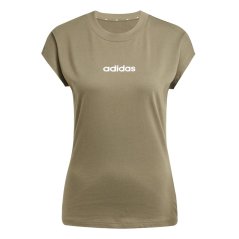 adidas Essentials Linear Cotton dámske tričko Olive