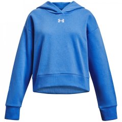 Under Armour Rival Fleece Crop Hoodie Girls Water/White